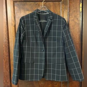 Banana Republic Black/White Window Pane Blazer